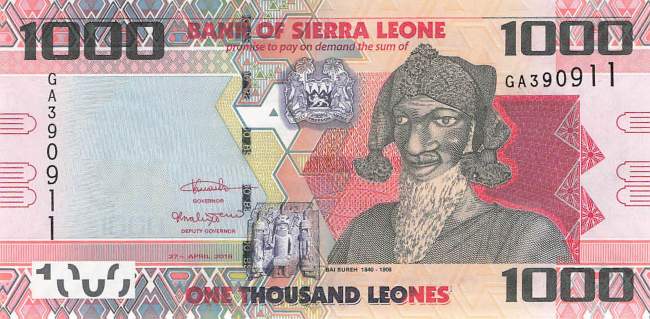 Sierra Leone p30f 1000 Leones 2016